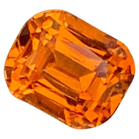 1.30 Carat Orange Fanta Spessartine Garnet Cushion Shape for Ring Jewelry