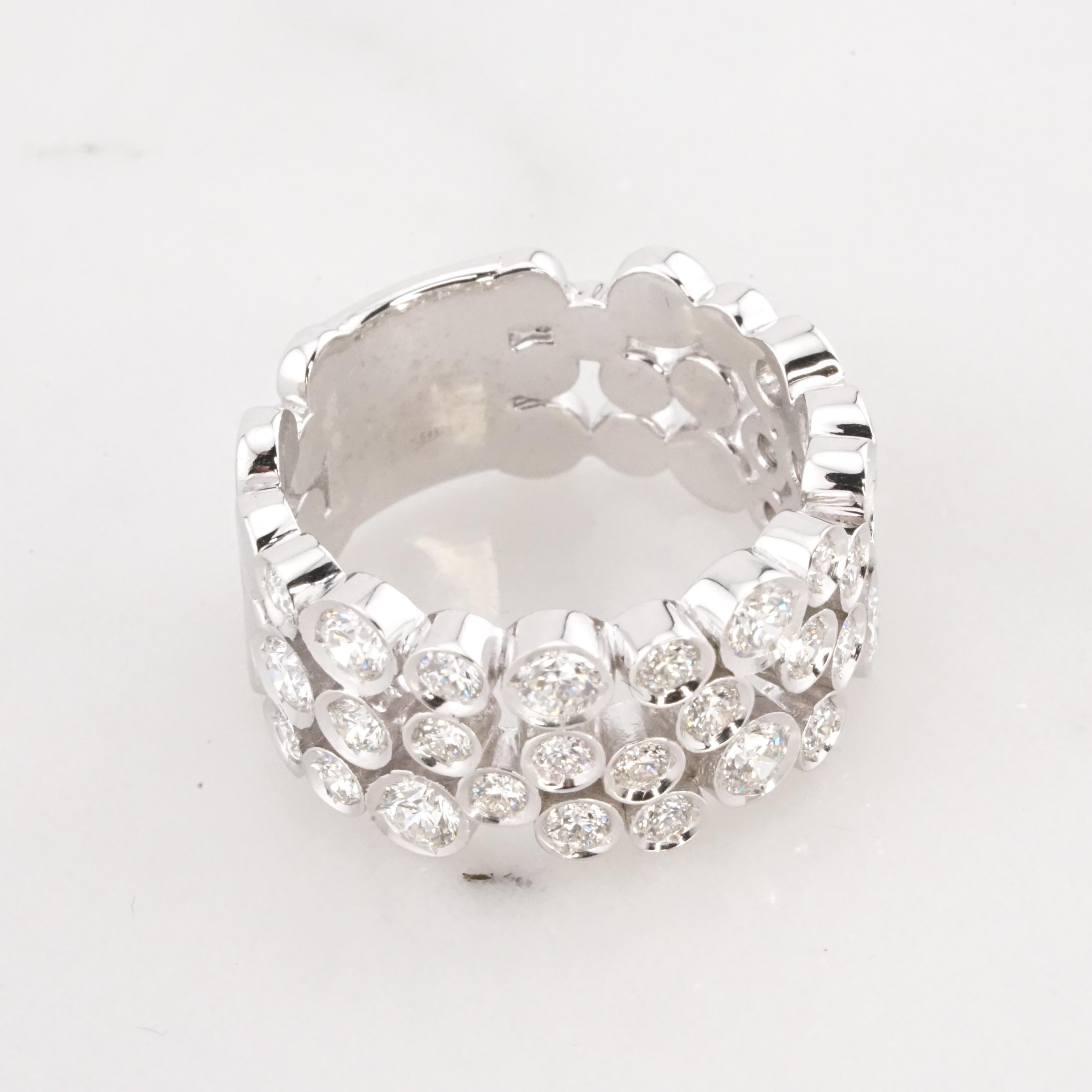 Round Cut 1.30 Carat Round Brilliant Cut G-H SI1-SI2 Diamond 14K White Gold Ring