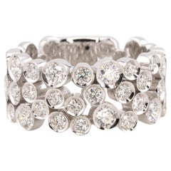 1.30 Carat Round Brilliant Cut G-H SI1-SI2 Diamond 14K White Gold Ring