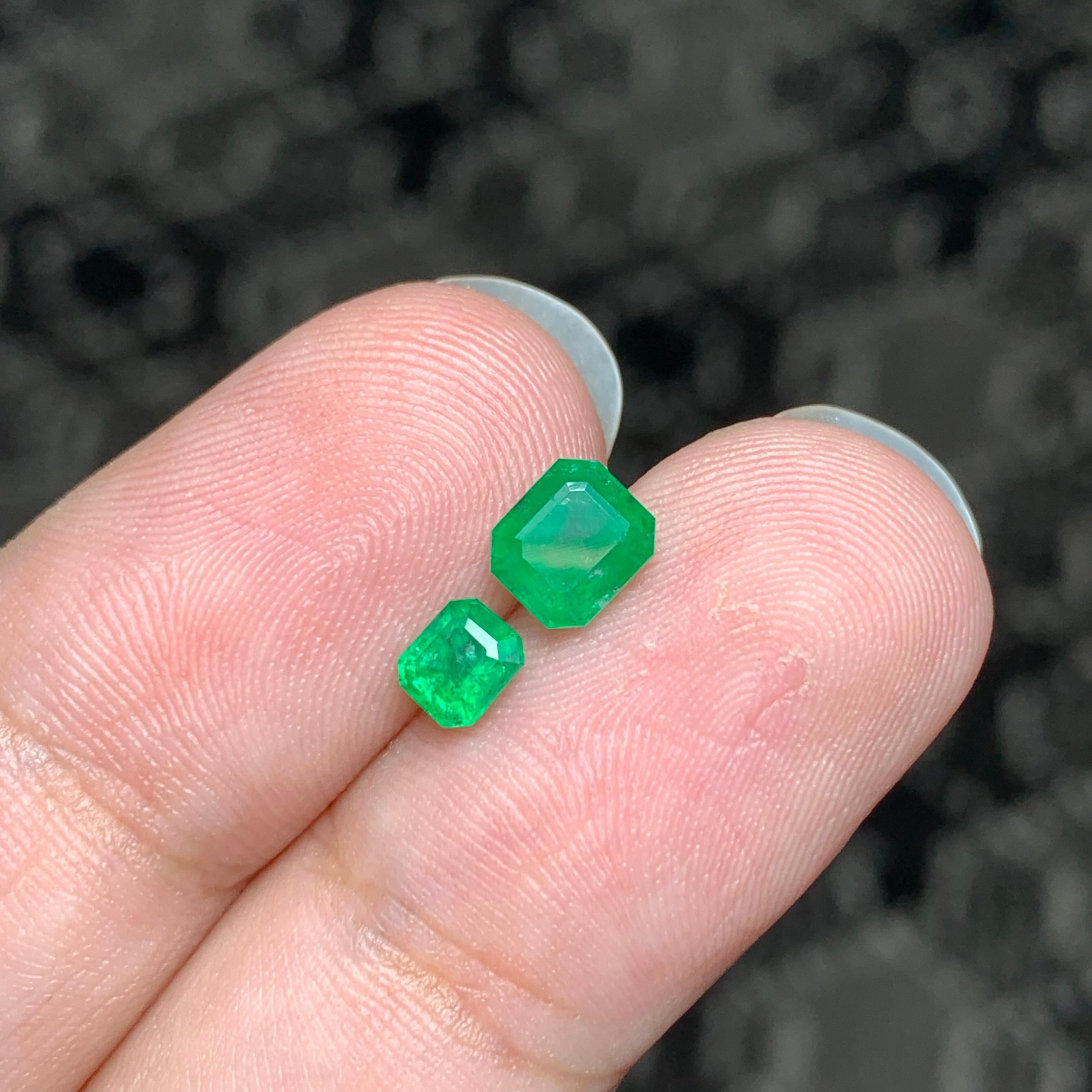 1,30 Karat prächtiger natürlicher facettierter Dual-Smaragd-Edelstein für Schmuck im Zustand „Neu“ im Angebot in Peshawar, PK