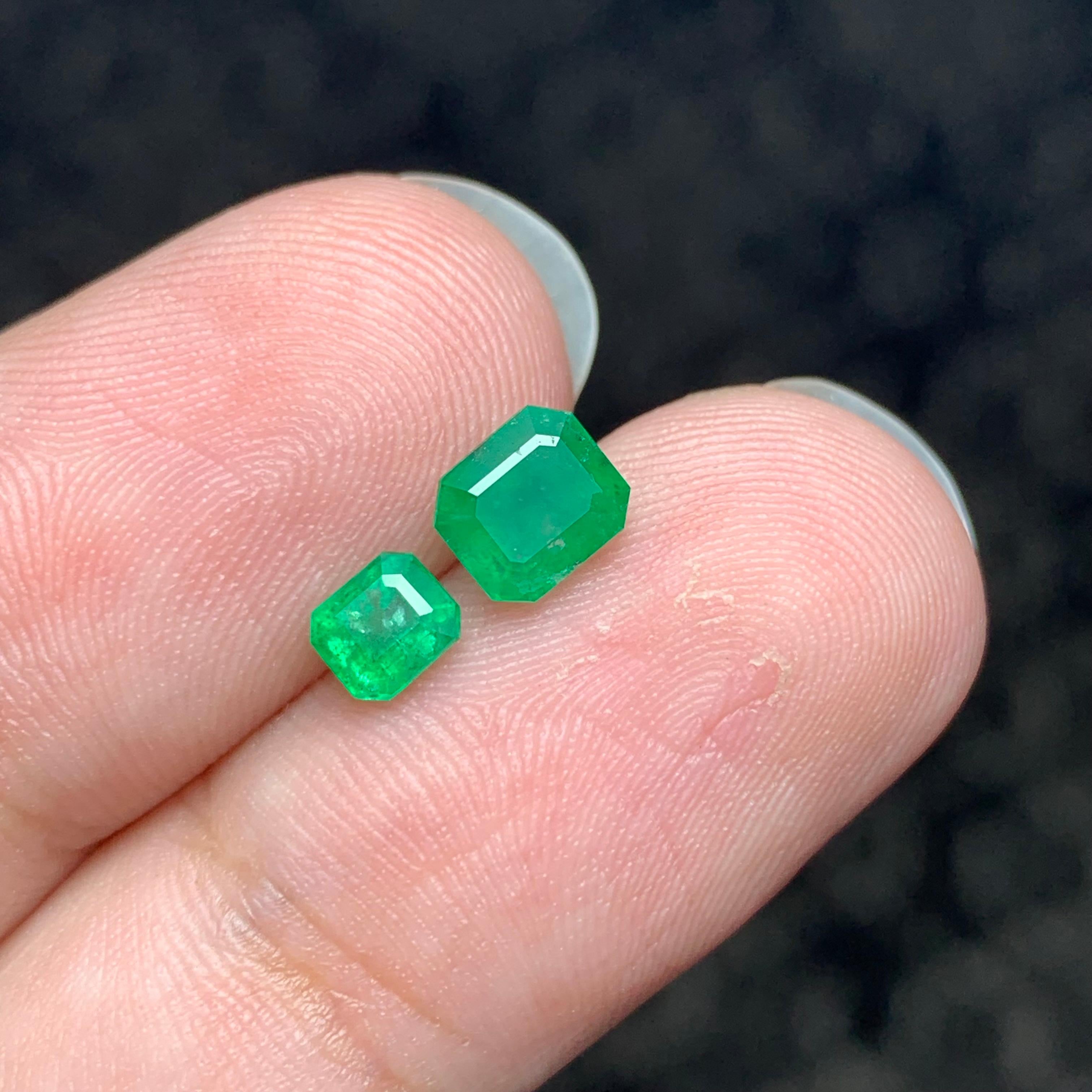 1,30 Karat prächtiger natürlicher facettierter Dual-Smaragd-Edelstein für Schmuck für Damen oder Herren im Angebot