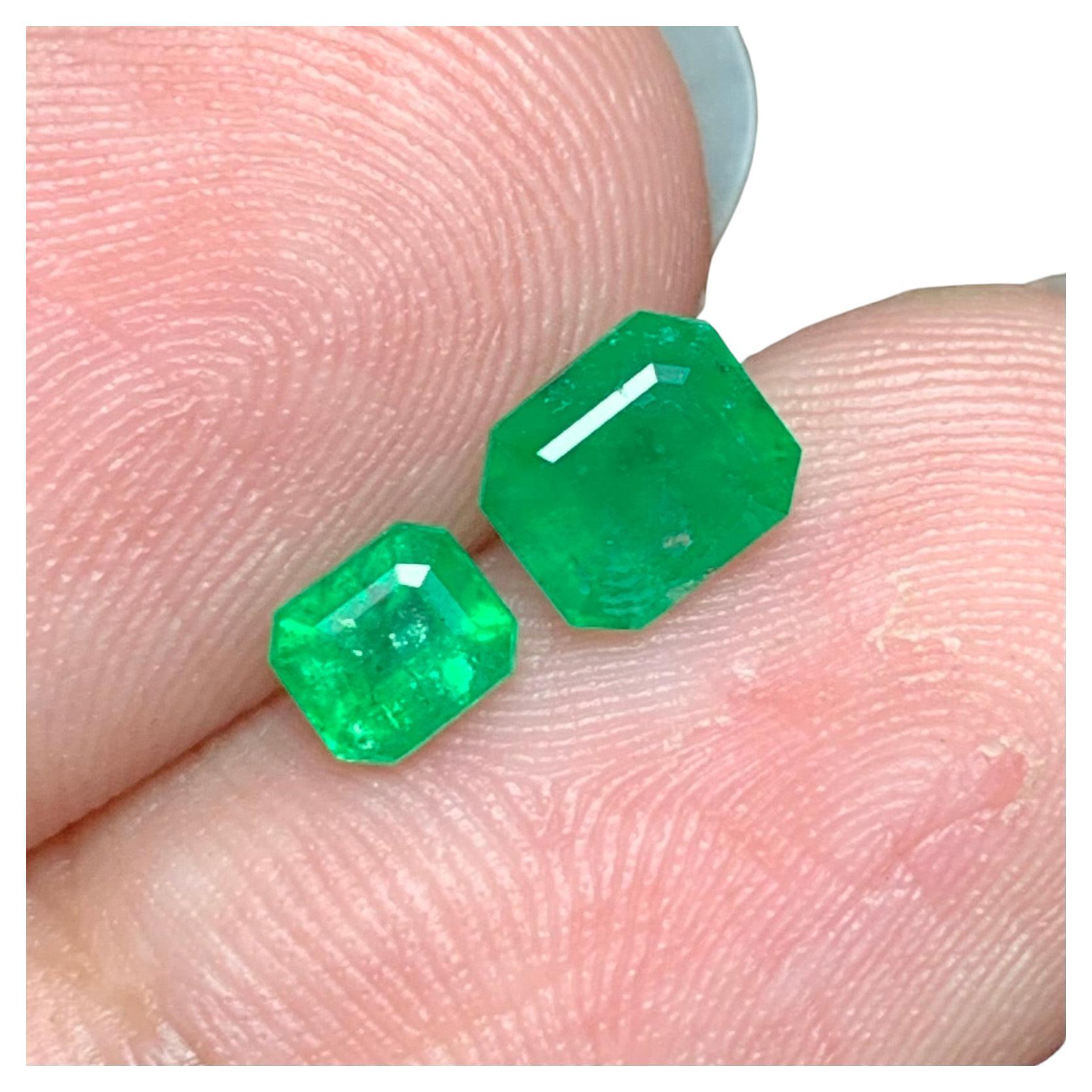 1,30 Karat prächtiger natürlicher facettierter Dual-Smaragd-Edelstein für Schmuck