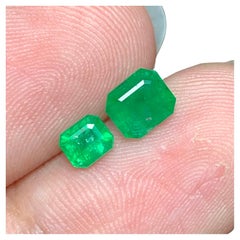 1.30 Carat Splendid Natural Faceted Dual Emerald Gemstone For Jewellery