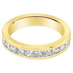 1.30 Carat Total Weight Princess Cut Channel Set Diamond Wedding Band