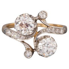1.30 Carats Diamonds Antique Belle Epoque Ring