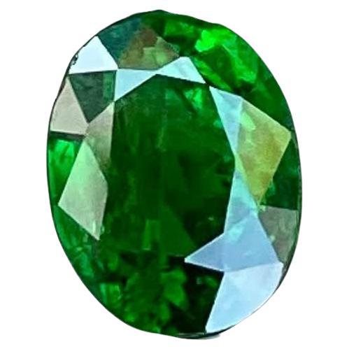 1.30 carats Green Tsavorite Garnet Stone Oval Cut Natural Gemstone from Kenya For Sale