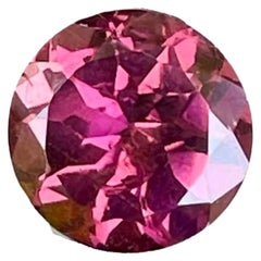 1.30 Carats Hot Pink Tourmaline Stone Round Cut Natural Afghani Gemstone
