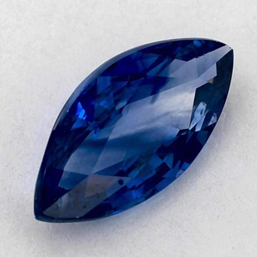 Gema suelta de zafiro azul marquesa de 1.30 qt Corte marquesa en venta