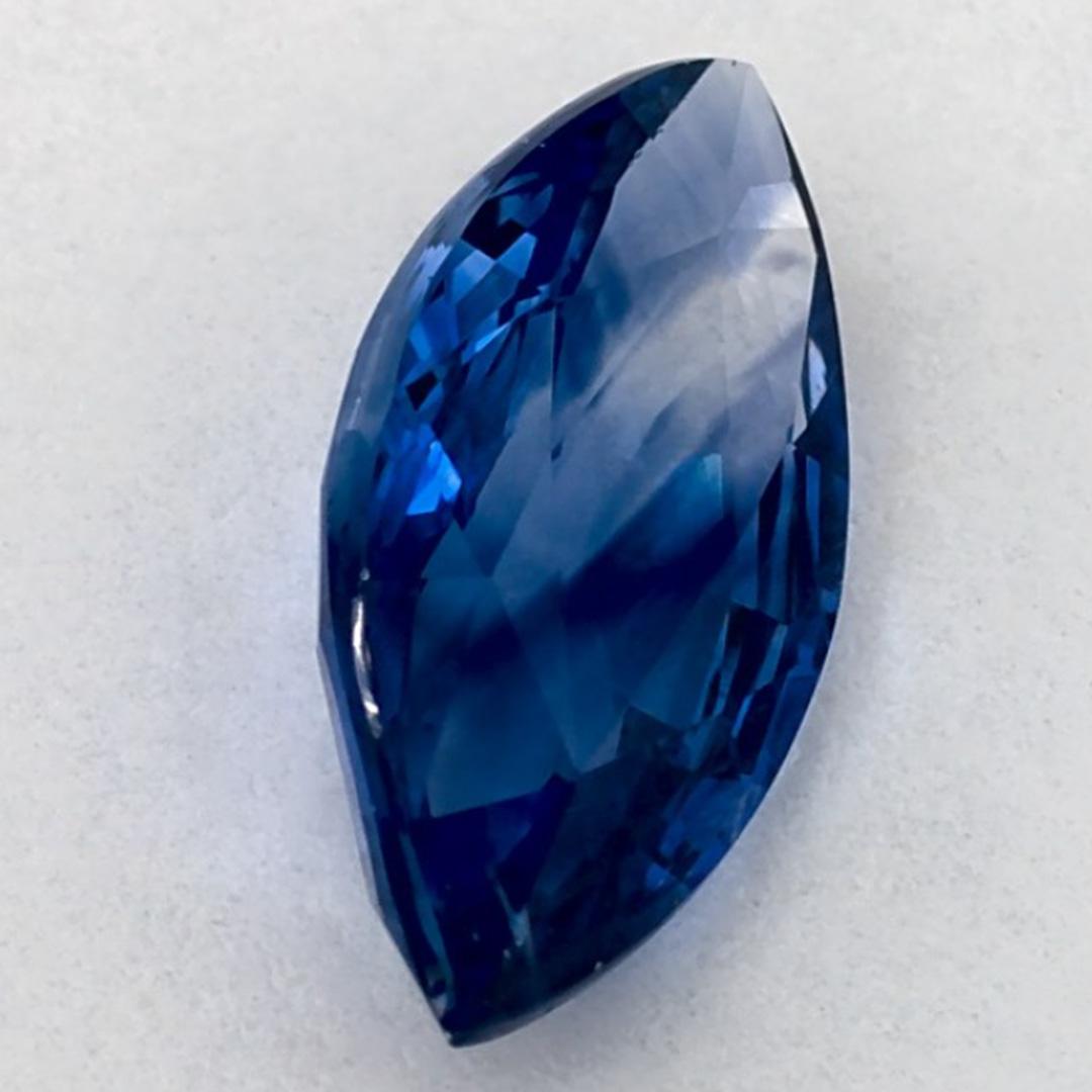 Gema suelta de zafiro azul marquesa de 1.30 qt en venta 2