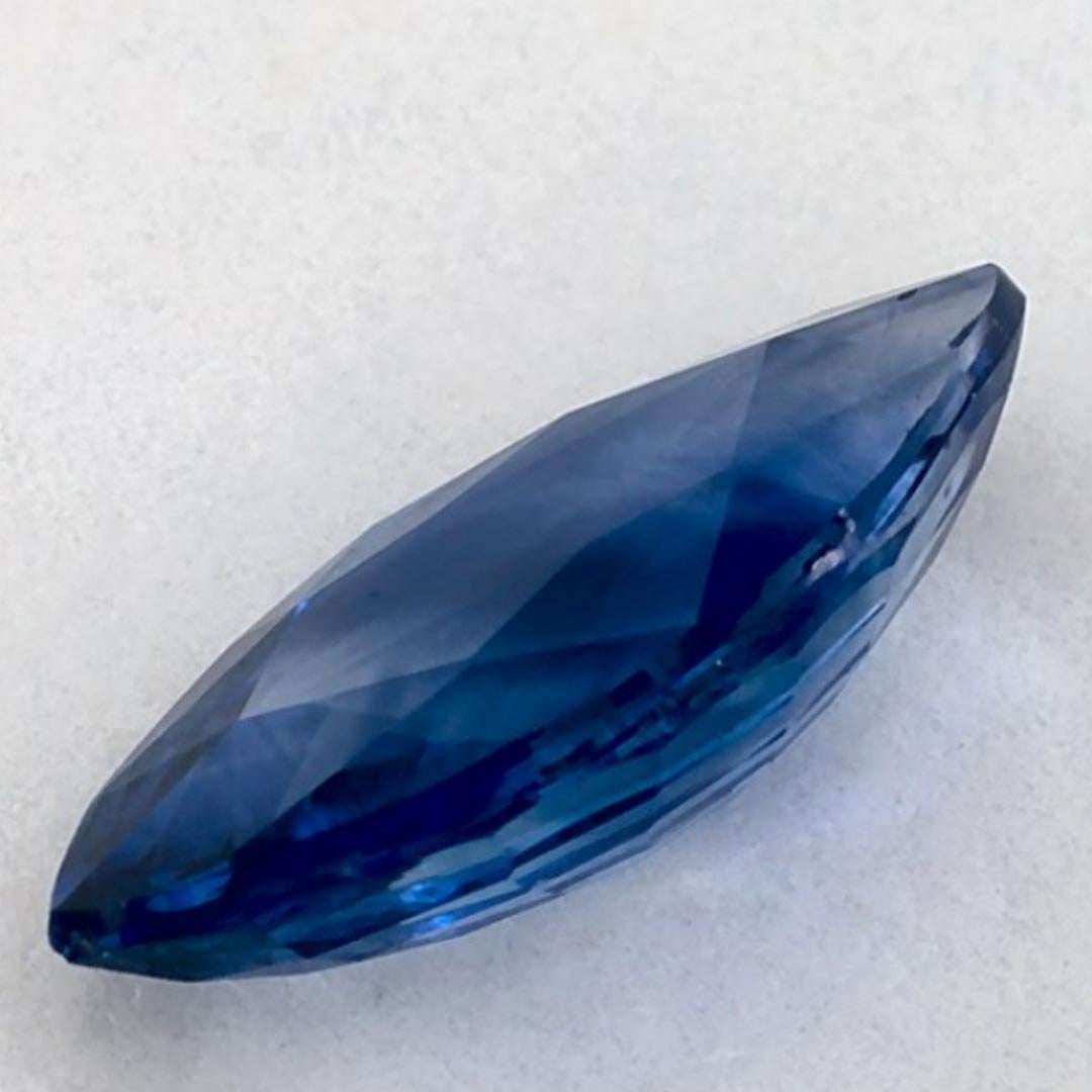 Gema suelta de zafiro azul marquesa de 1.30 qt en venta 3