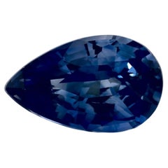 1.30 Ct Blue Sapphire Pear Loose Gemstone