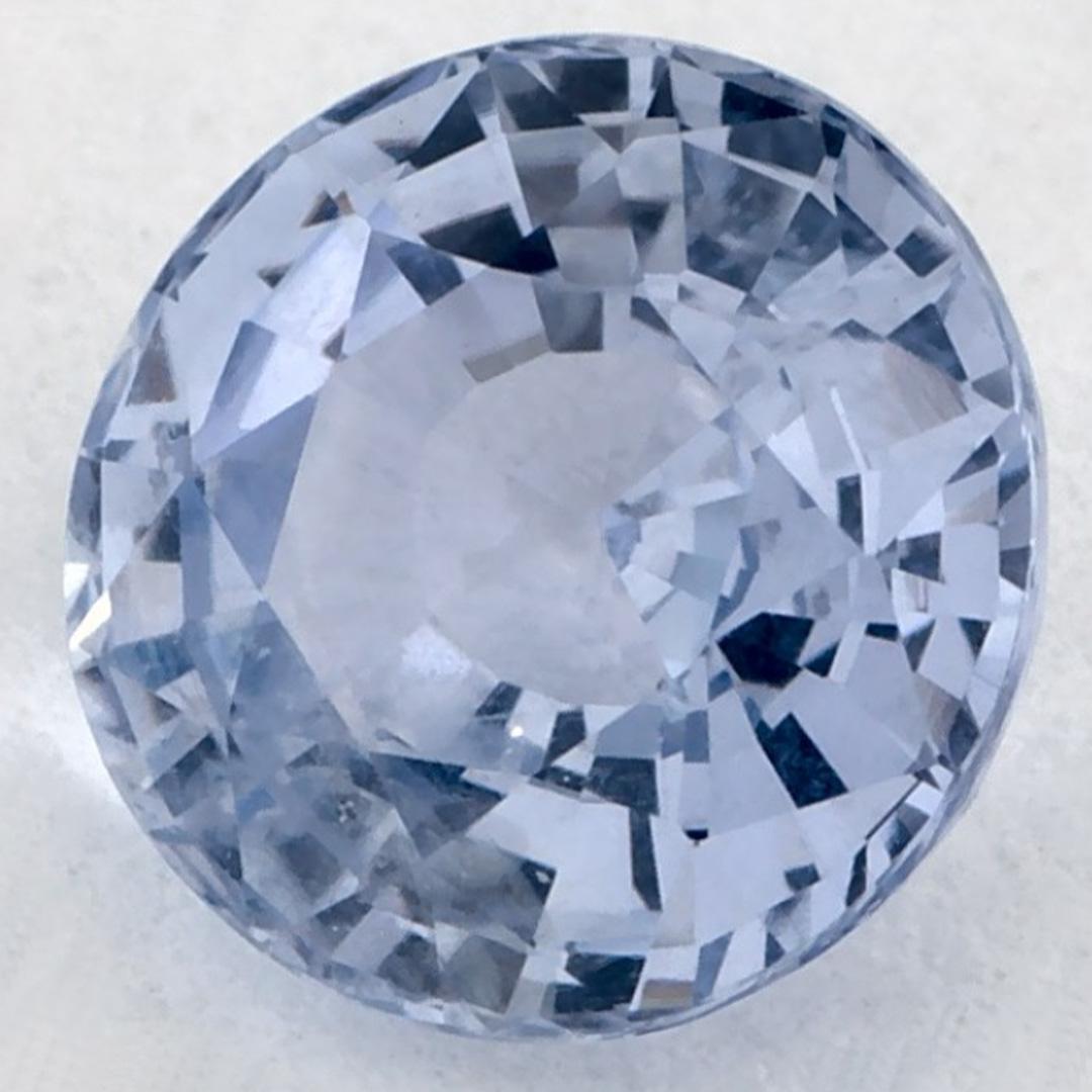 1.30 Karat Blauer runder Saphir, loser Edelstein (Rundschliff) im Angebot