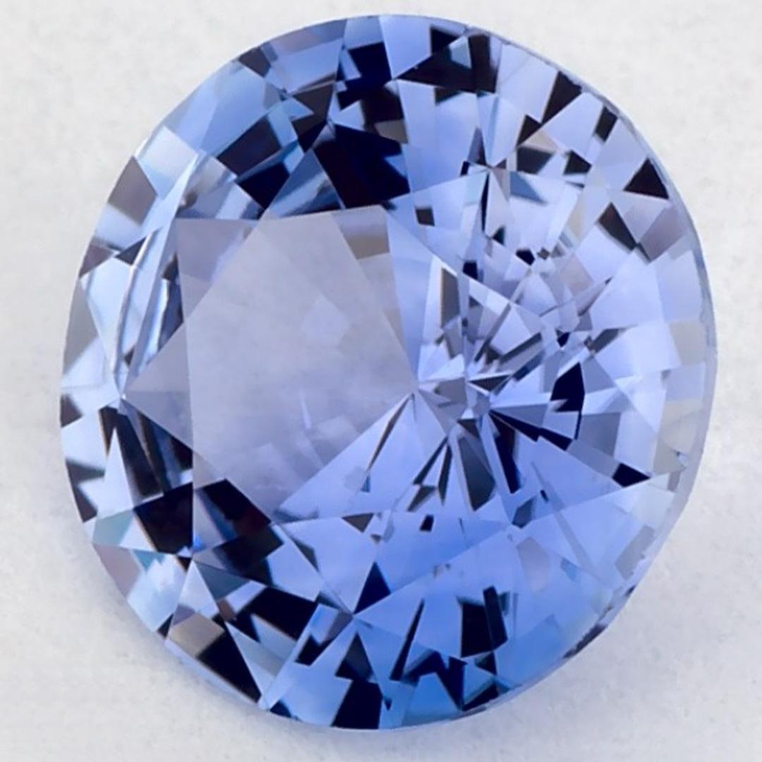 1.30 Karat Blauer runder Saphir, loser Edelstein (Rundschliff) im Angebot