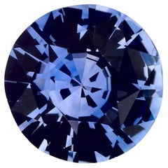1.30 Karat Blauer runder Saphir, loser Edelstein