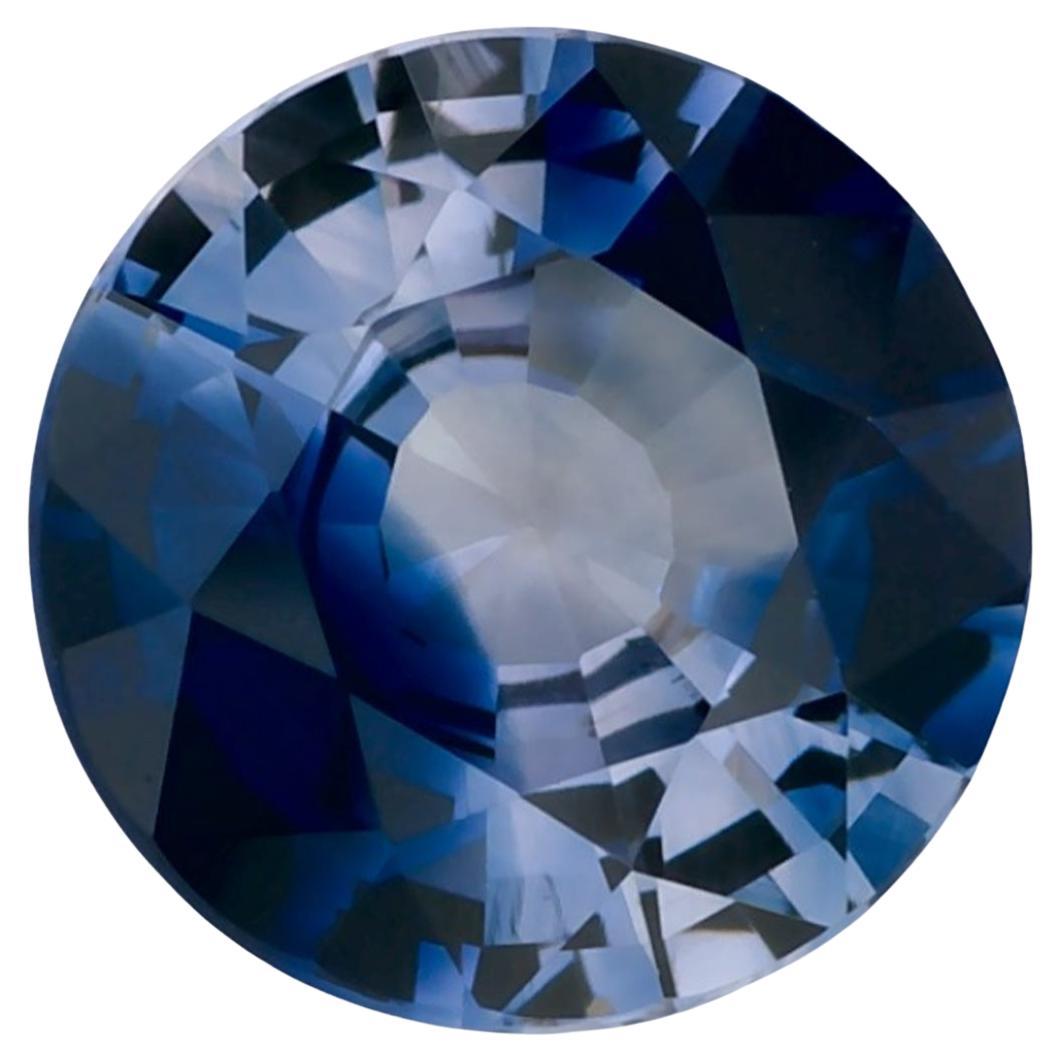 1.30 Ct Blue Sapphire Round Loose Gemstone