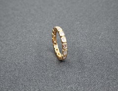 Gorgeous 1.30 Carat Emerald-Cut Diamond Eternity Band in 18k Yellow Gold