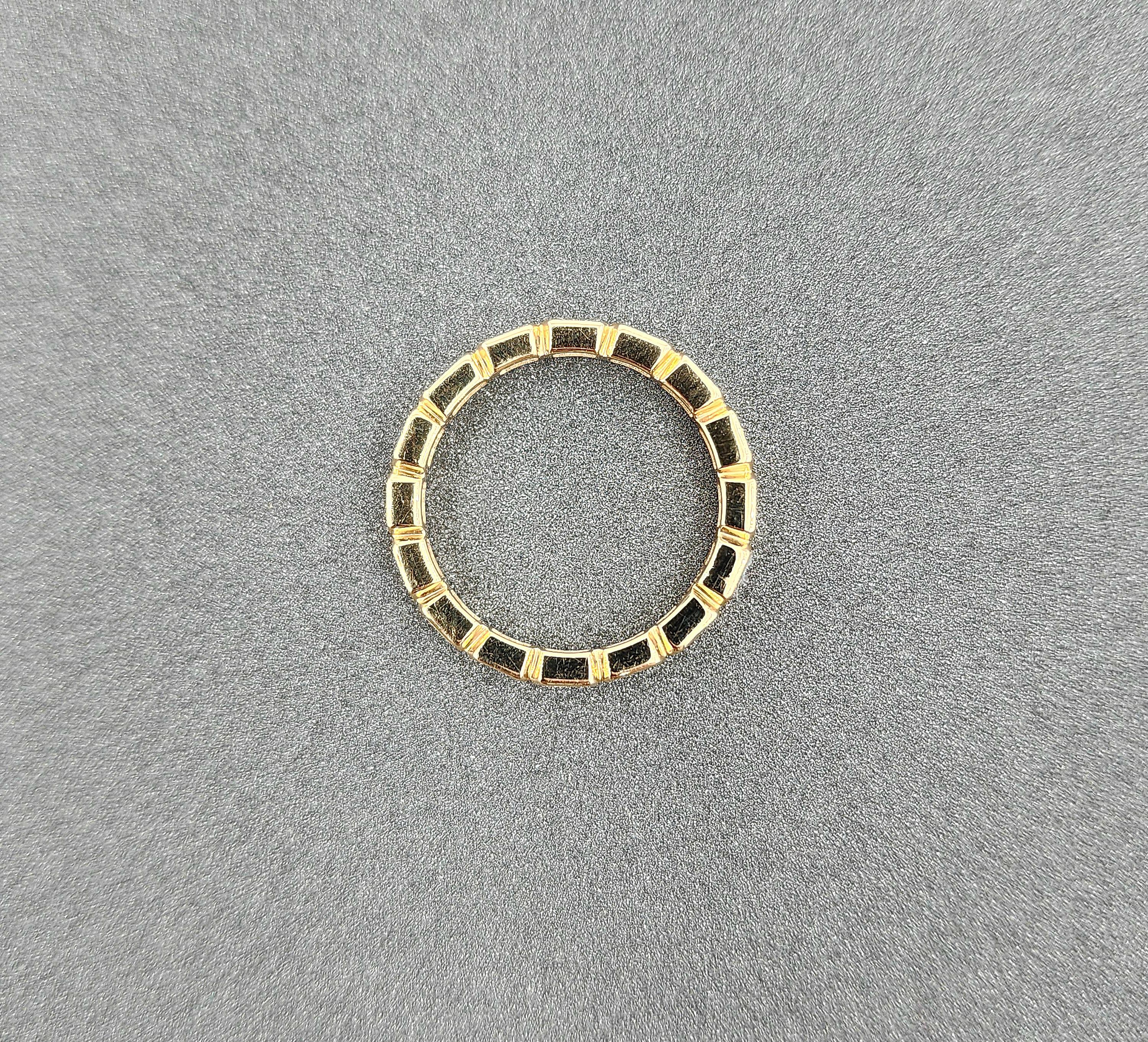 1.30 ct Emerald Cut Bezel Set Diamond Eternity Band For Sale 2