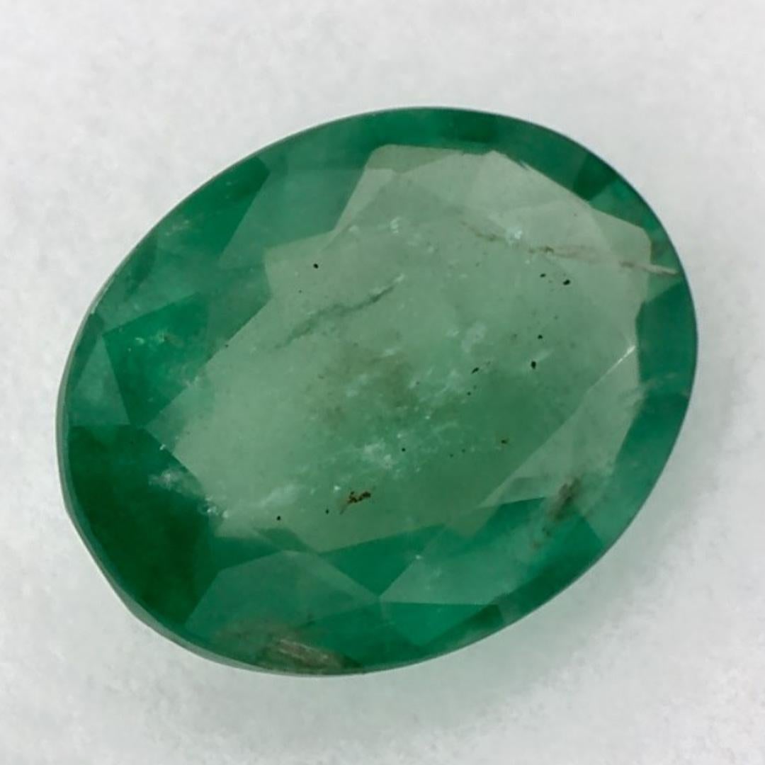 Taille ovale 1.30 Ct Emerald Oval Loose Gemstone (pierre précieuse en vrac) en vente
