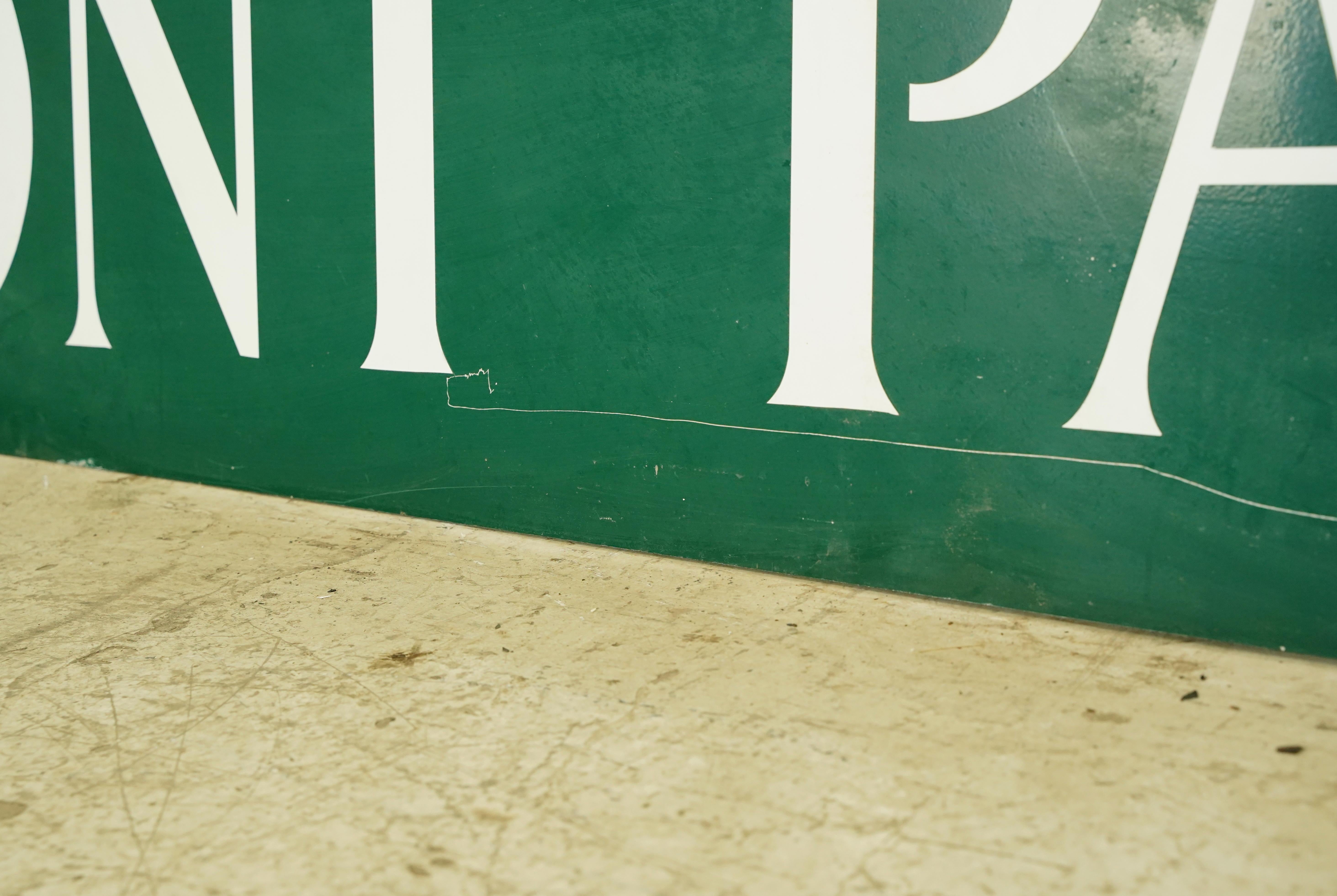 20th Century 130 in. Long Aluminum Belmont Park Racetrack Sign For Sale