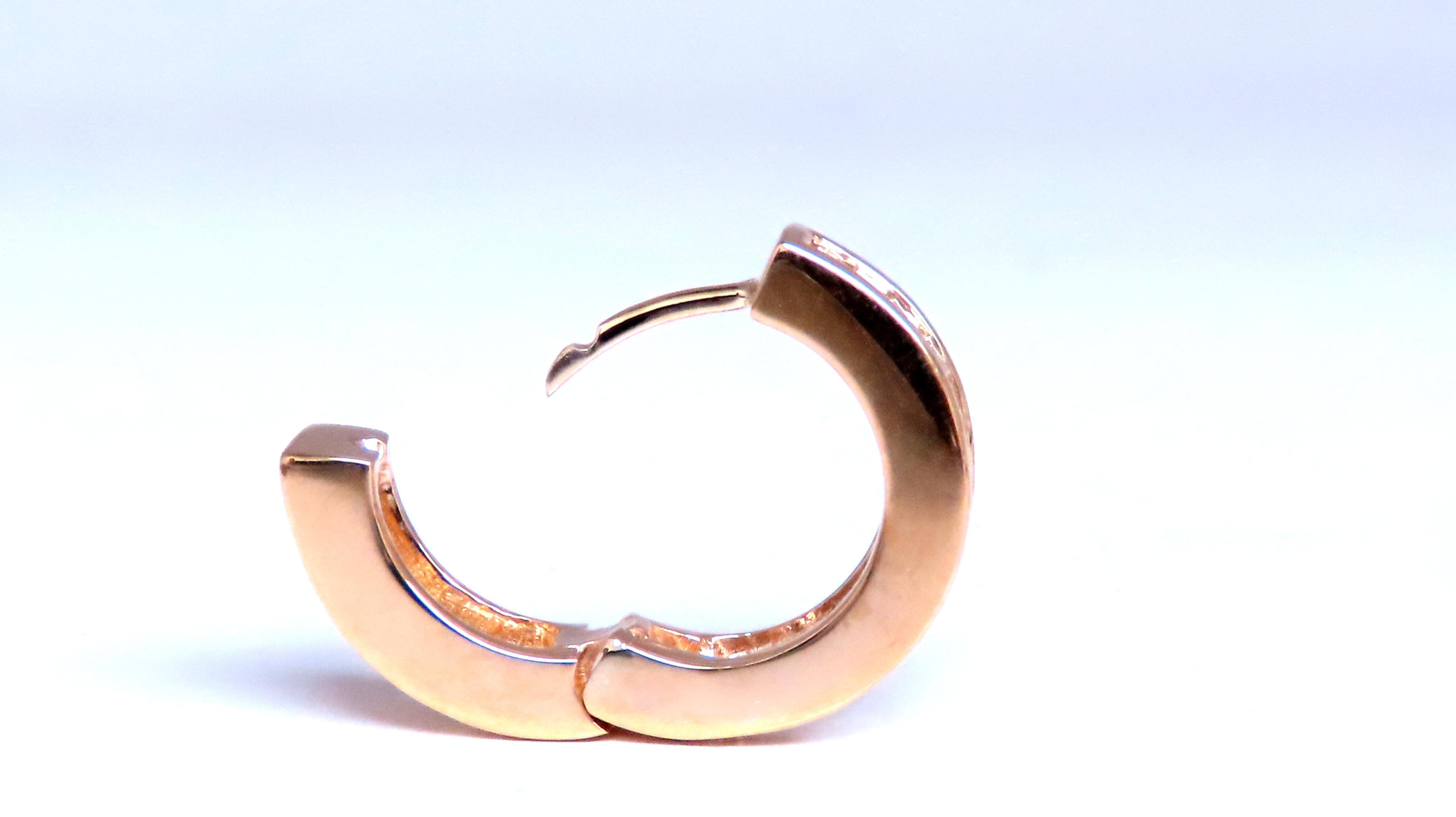 1.30 Natural Baguette Diamond Hoop Earrings 14kt 12489 In New Condition For Sale In New York, NY
