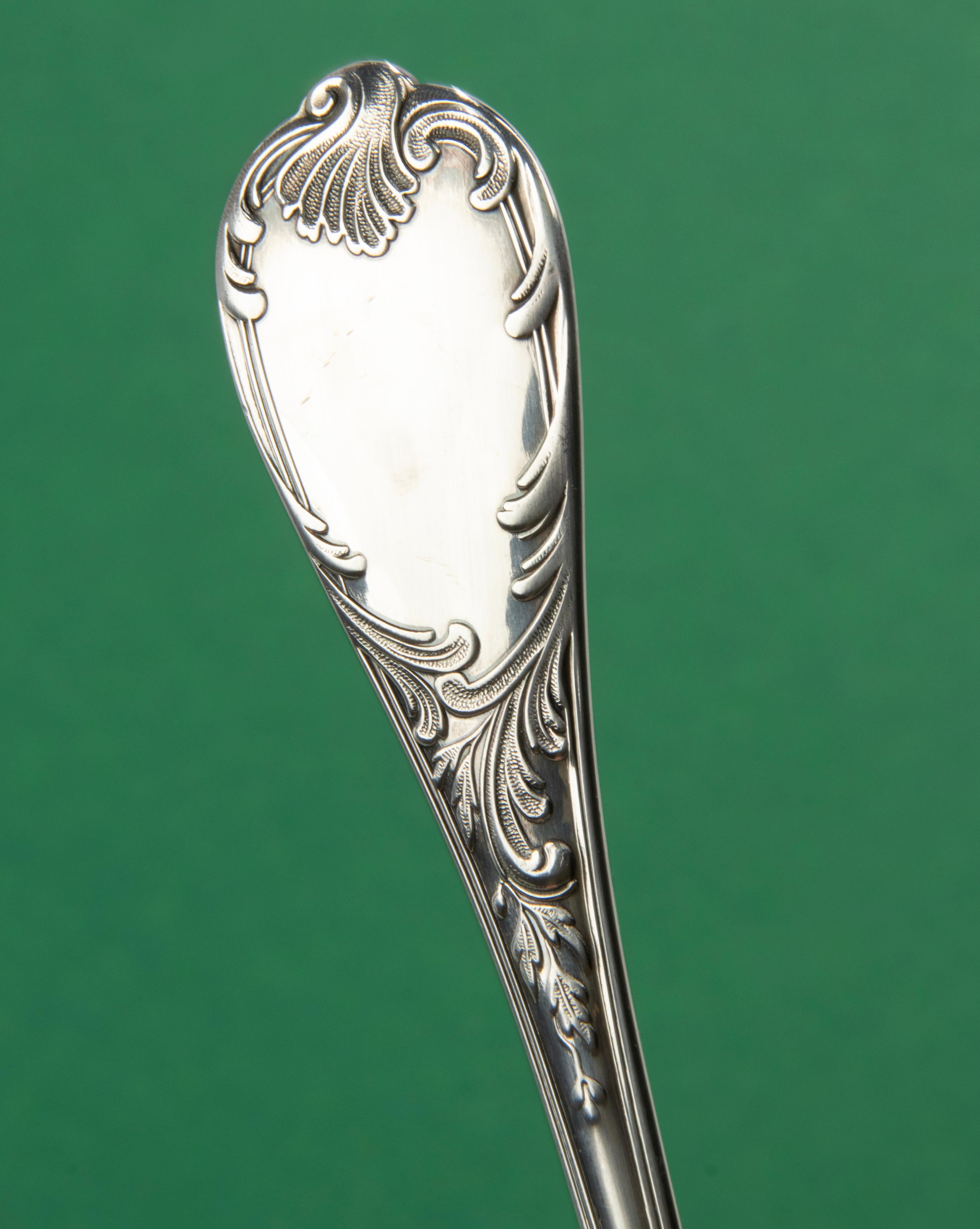 130-Piece Set Silver-Plated Flatware Made by Christofle Model Marly 5