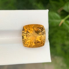 13.00 Carat Natural Loose Honey Citrine Perfect Square Shape Gemstone