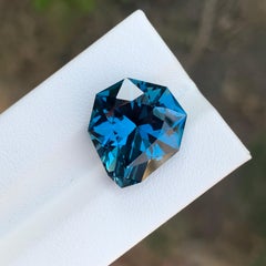 13.00 Carat Natural Loose London Blue Topaz Shield Cut Gemstone
