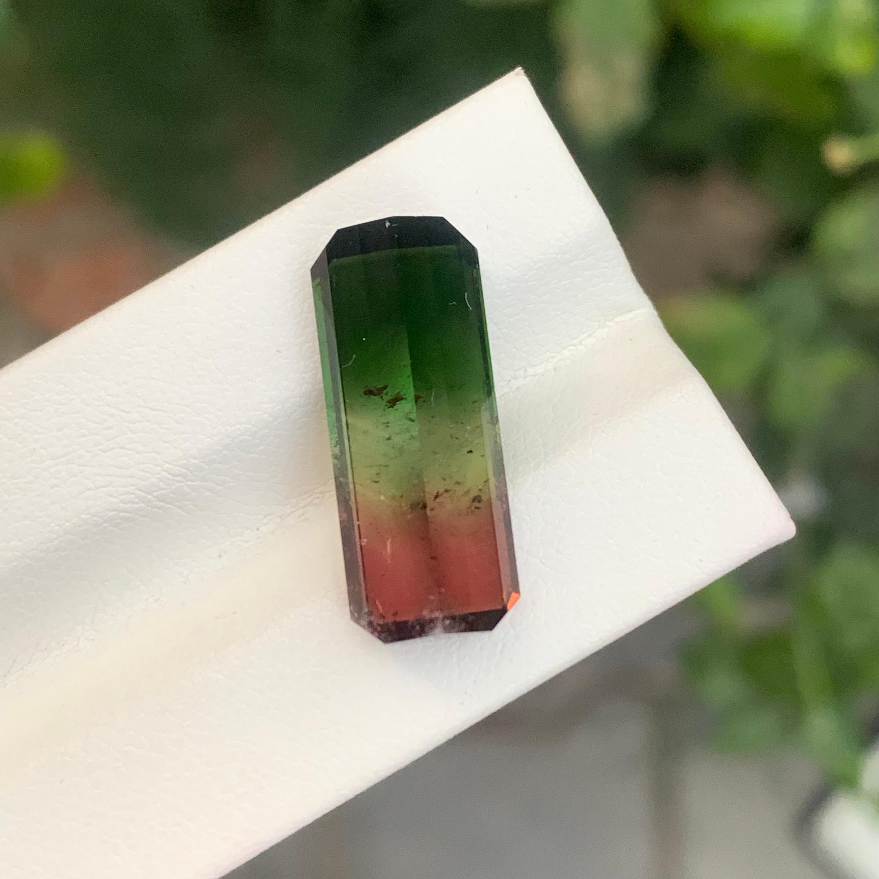 13,00 Quilates Gema Natural Suelta Turmalina Tricolor Forma Esmeralda en venta 4