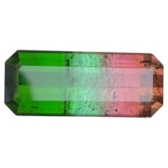 13.00 Carat Natural Loose Tri-Colour Tourmaline Emerald Shape Gem