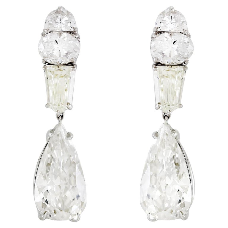 Orecchini Pendenti Ovali In Argento Con Taglio Diamante – 5 Cerchi Interconnessi