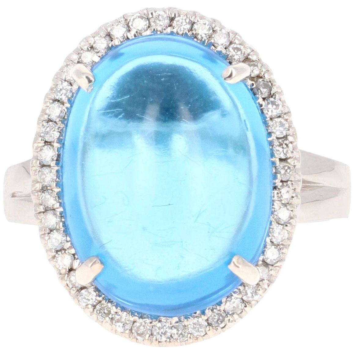 H Stern 1960 Faceted Emerald Cut Emerald and Oval Cut Blue Topaz Twin ...
