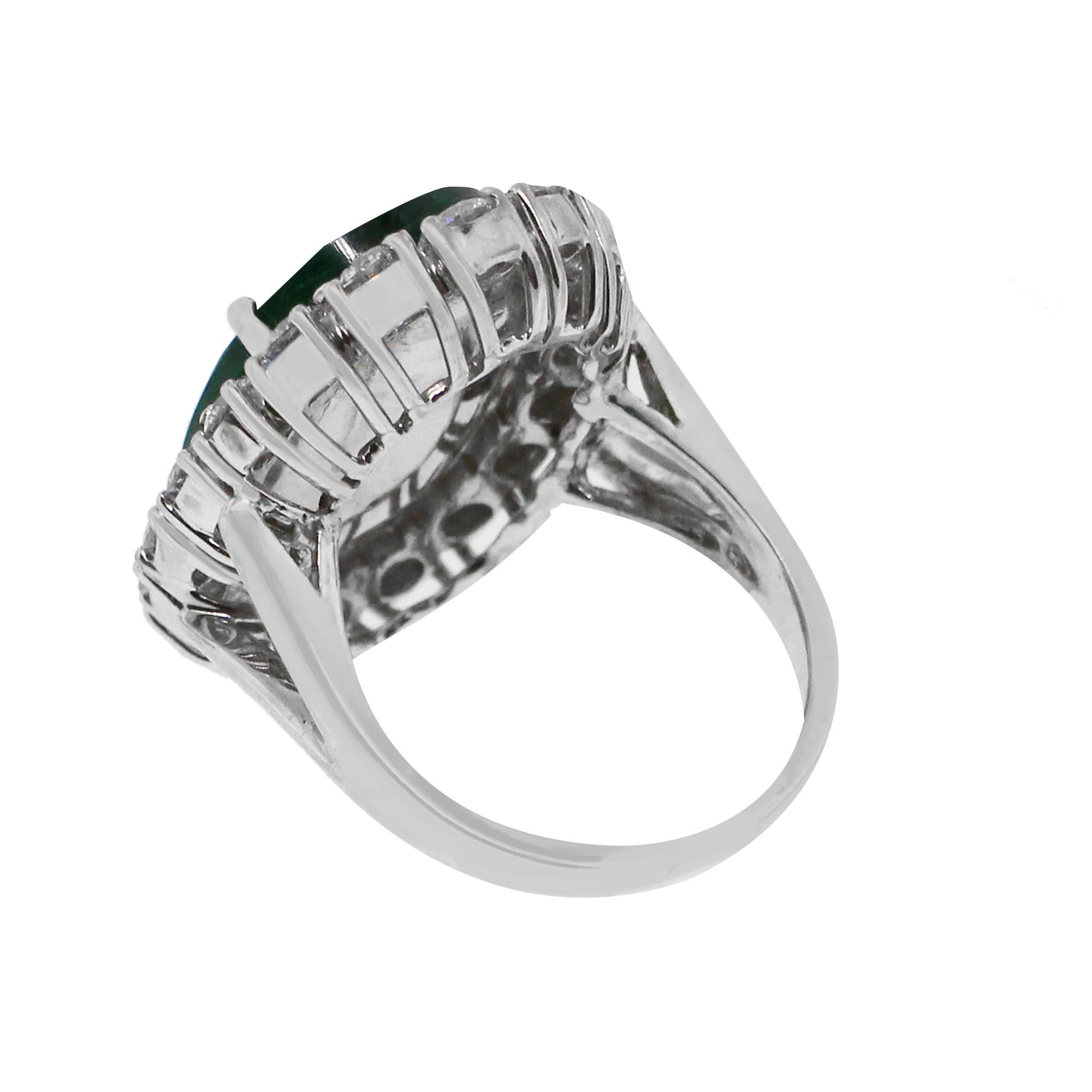 Oval Cut 13.04 Carat Emerald Ring