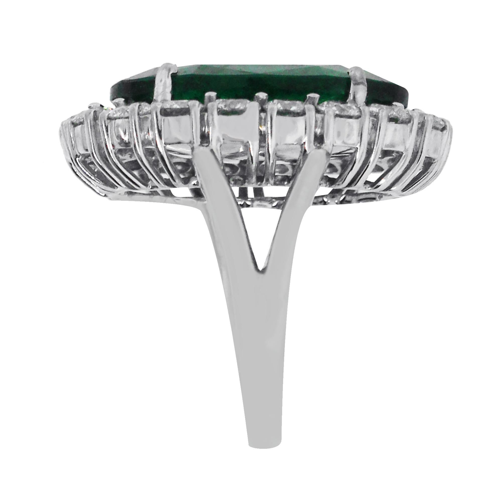 13.04 Carat Emerald Ring In New Condition In Boca Raton, FL