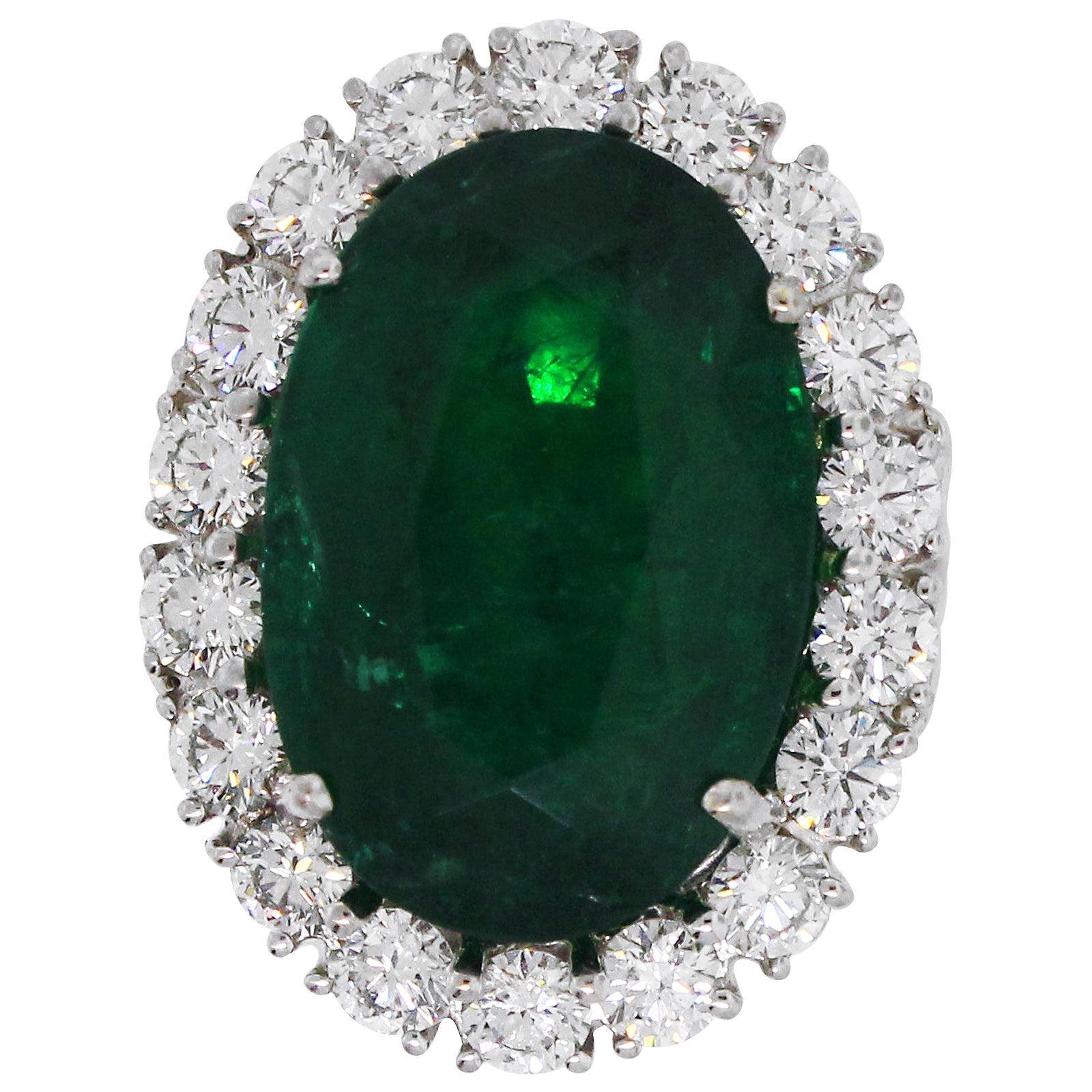 13.04 Carat Emerald Ring