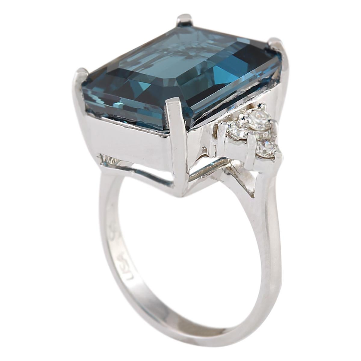 blue topaz ring emerald cut