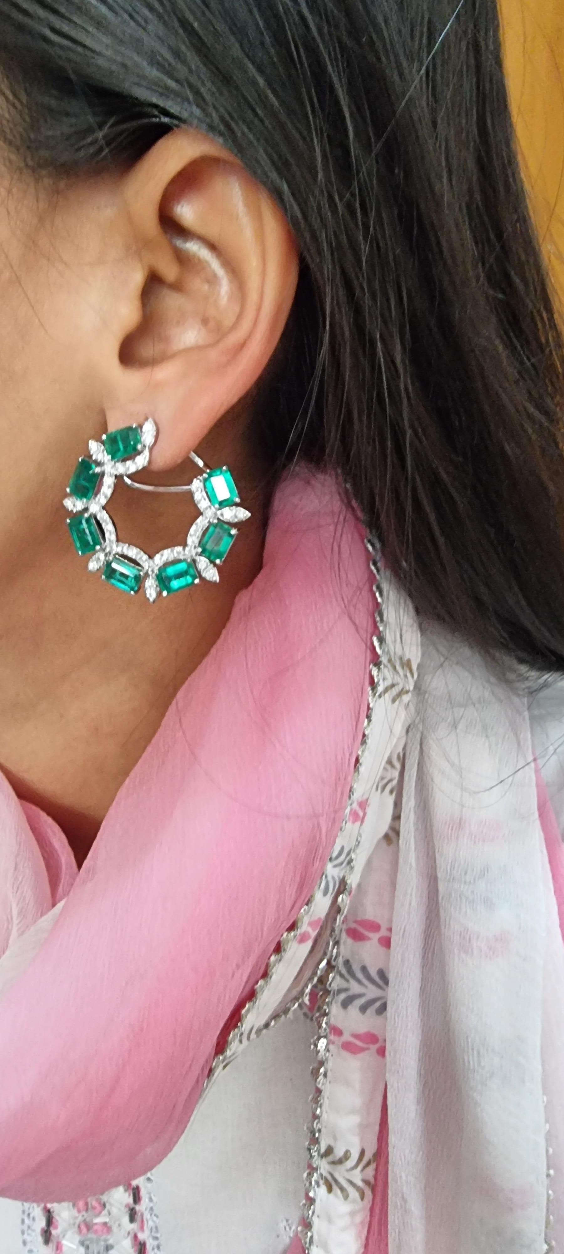 emerald earrings celebrities