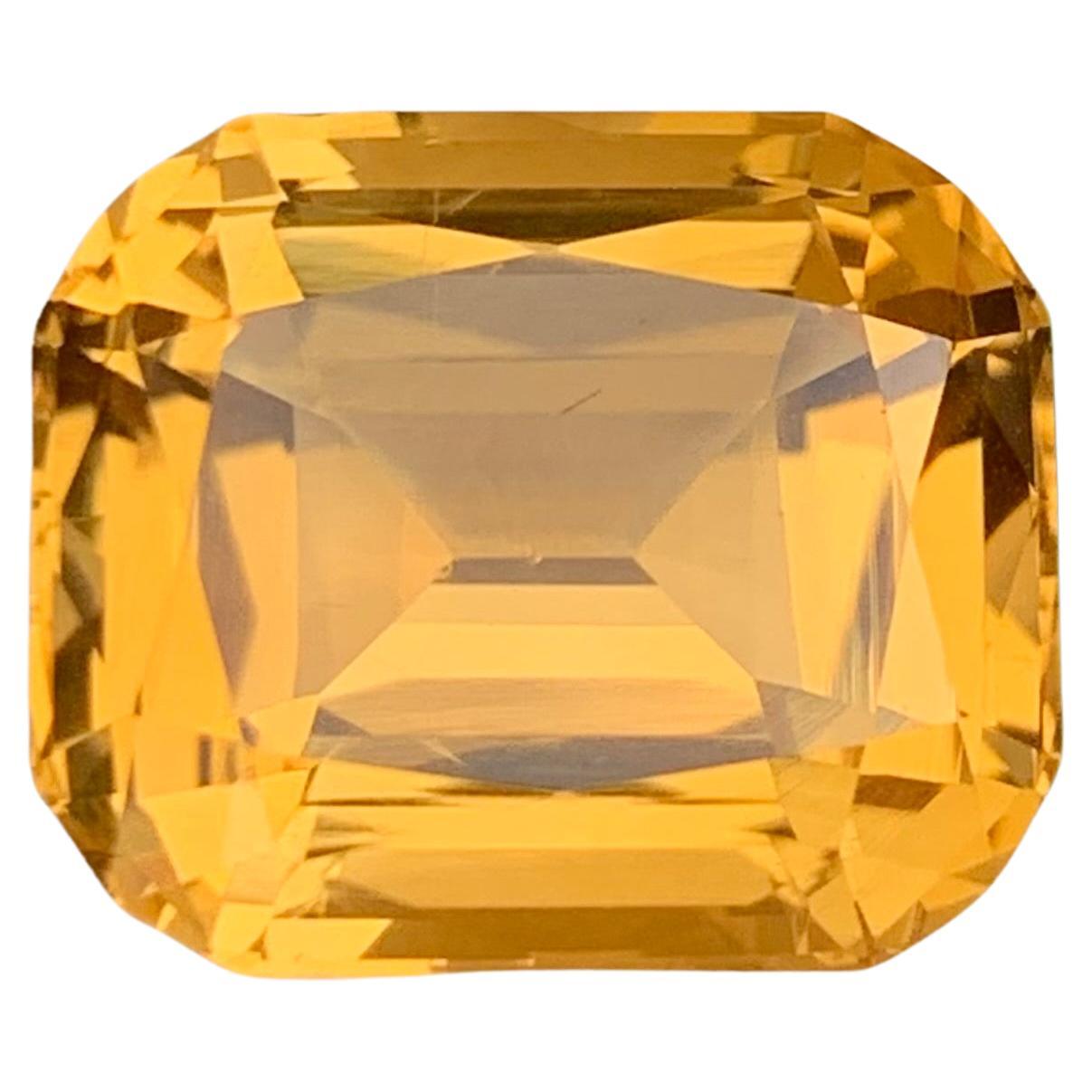 13.05 Carat Natural Loose Yellow Citrine Cushion Shape Gem For Jewellery