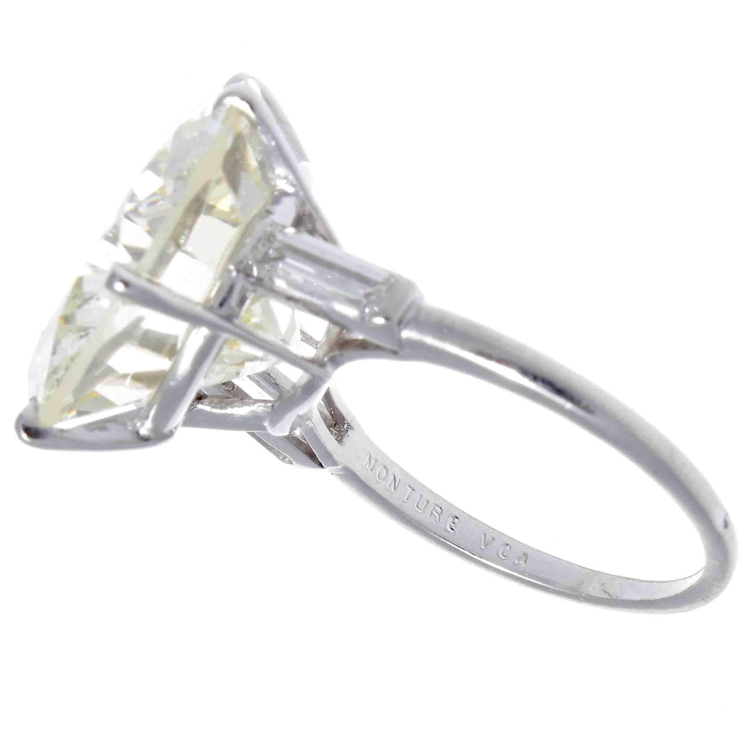 Rare occasions for even rarer customers. Van Cleef & Arpels will use their expertise and know how to build mountings for rare gemstones from their elite customers. Featuring a 13.06 carat transitional cut diamond that is N-O color, SI2 clarity. The