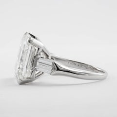 13.07 Carat GIA Square Cut Emerald Diamond Ring