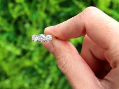 1.30 Carat Diamond and 18k Yellow Gold Three Stone Ring