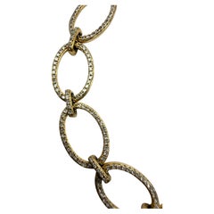 1.30ct Diamond link bracelet 14KT yellow gold
