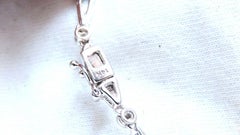 1.30ct Natural Baguette Diamonds Iconic Pear Loop Necklace 14kt Mother of Bride*