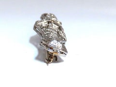 1.30ct Natural Diamonds Platinum Pin Edwardian Deco Vintage*