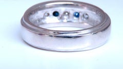 1.30ct Natural Sapphire Diamonds Mens Ring Platinum
