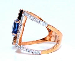 1.30ct Natural Tanzanite Diamond Ring Wide Shoulder Mod*