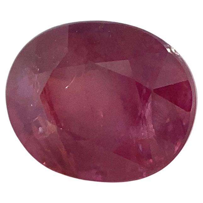 1.30ct Oval Red Ruby Unheated For Sale