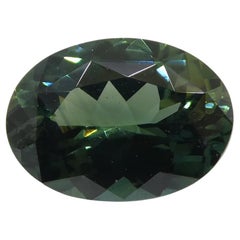 1.30 Carat Oval Teal Green Sapphire GIA Certified Australian