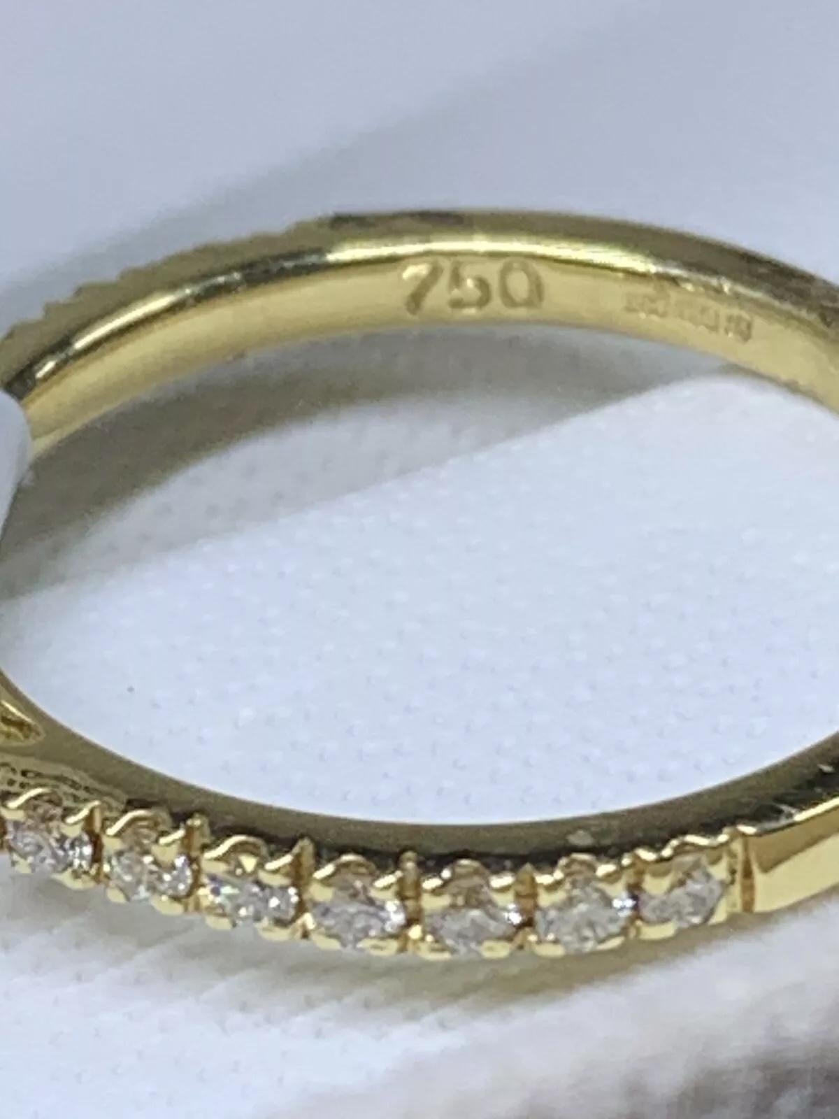 Women's or Men's 1.30ct Yellow sapphire diamond engagement ring 18k yellow gold. For Sale