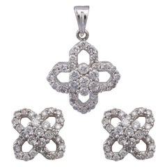 1.30cts Diamant-Gold-Anhänger-Set