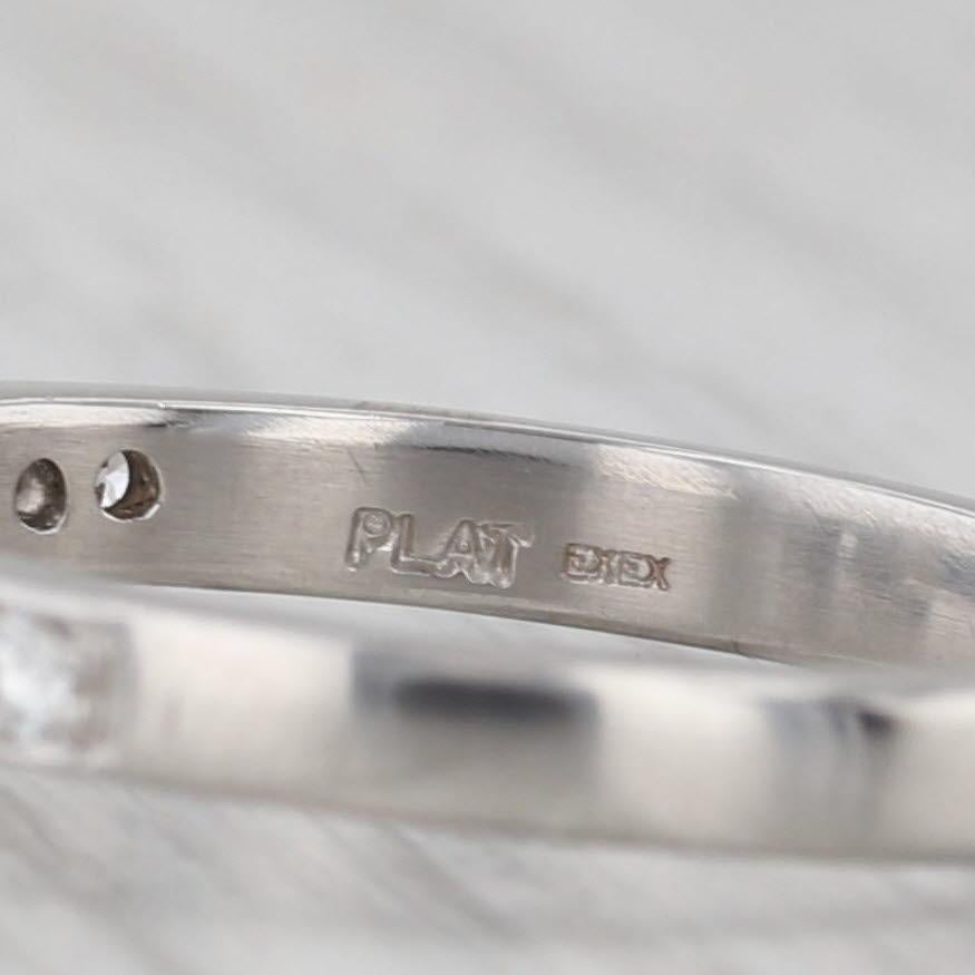 1,30ctw Diamant Verlobungsring Platin VS1 H GIA Größe 6 Kathedrale Band im Angebot 1